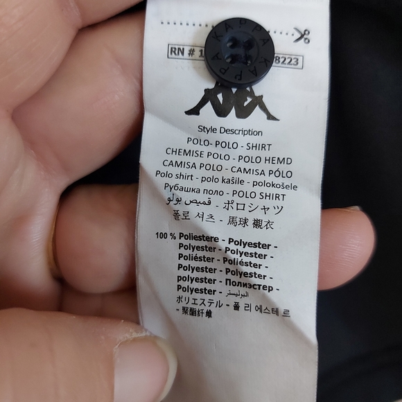 Kappa polo shirt slim fit with red and white stripe detail on the sleeve - Picture 7 of 9